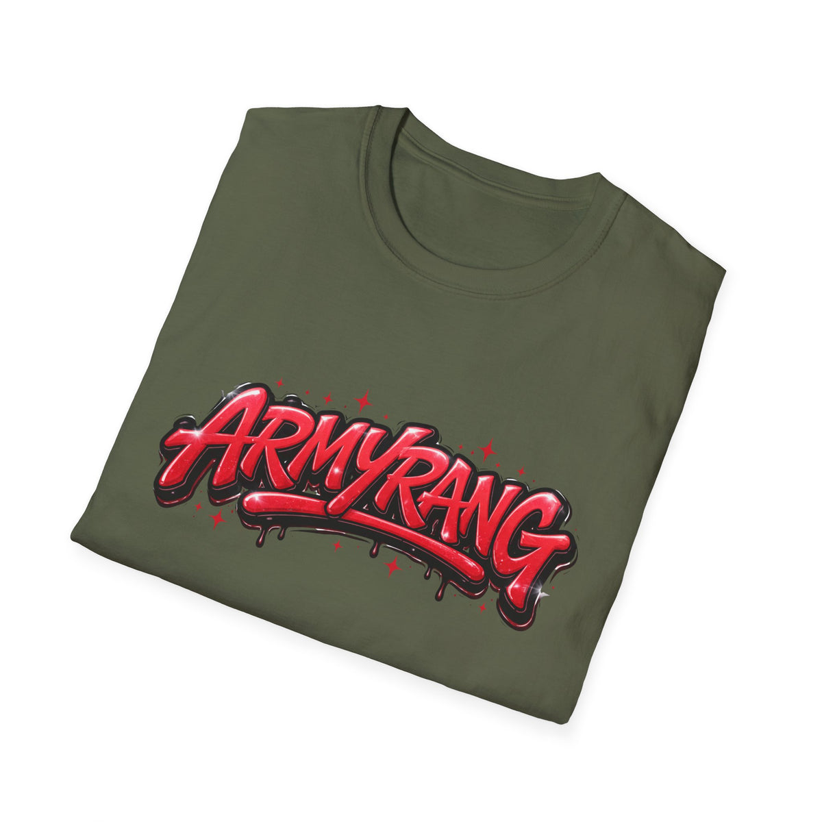 ArmyRang Graphic T-Shirt — Red Graffiti Streetwear Tee