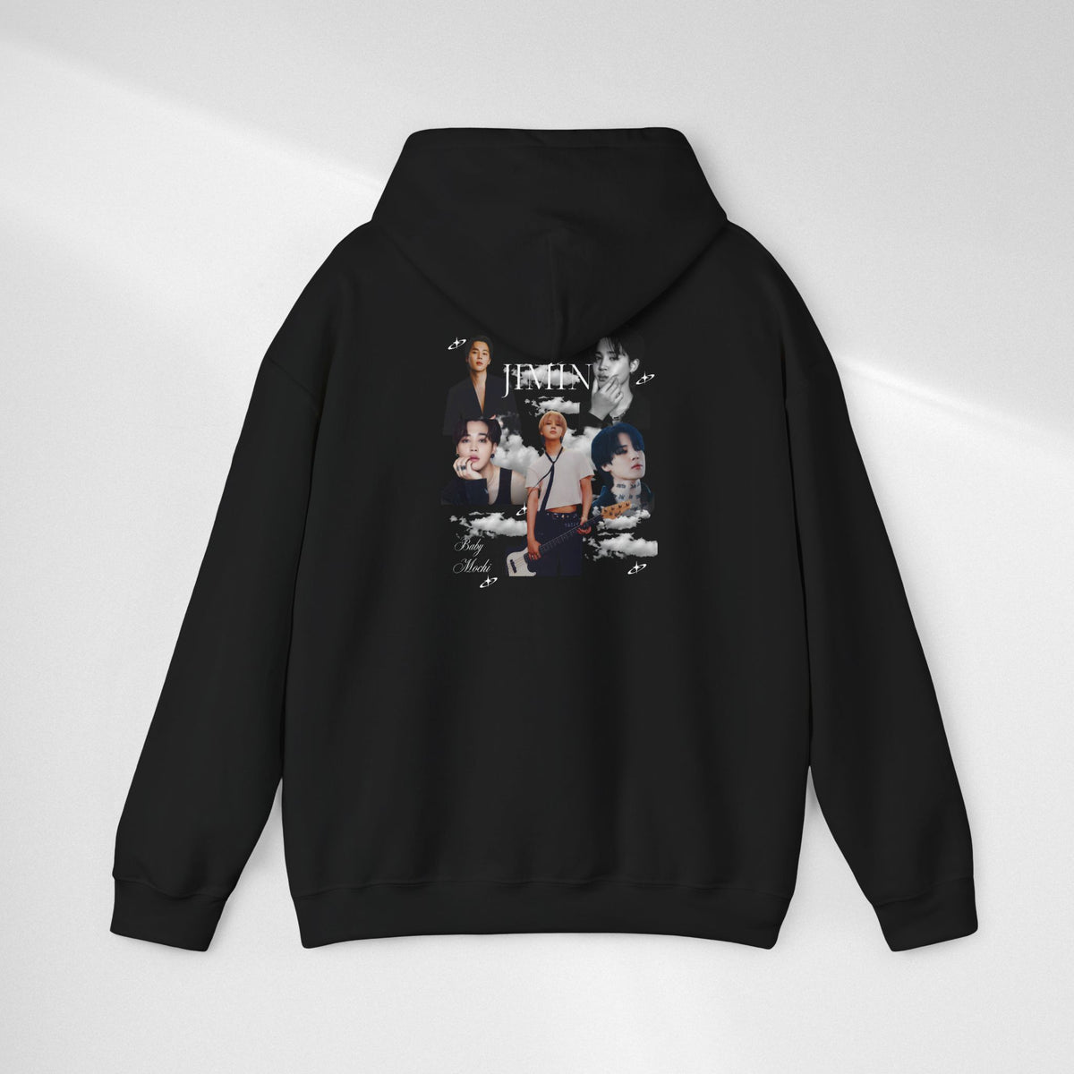 Jimin Band Photo Collage Hoodie — Vintage Rock Portrait Pullover