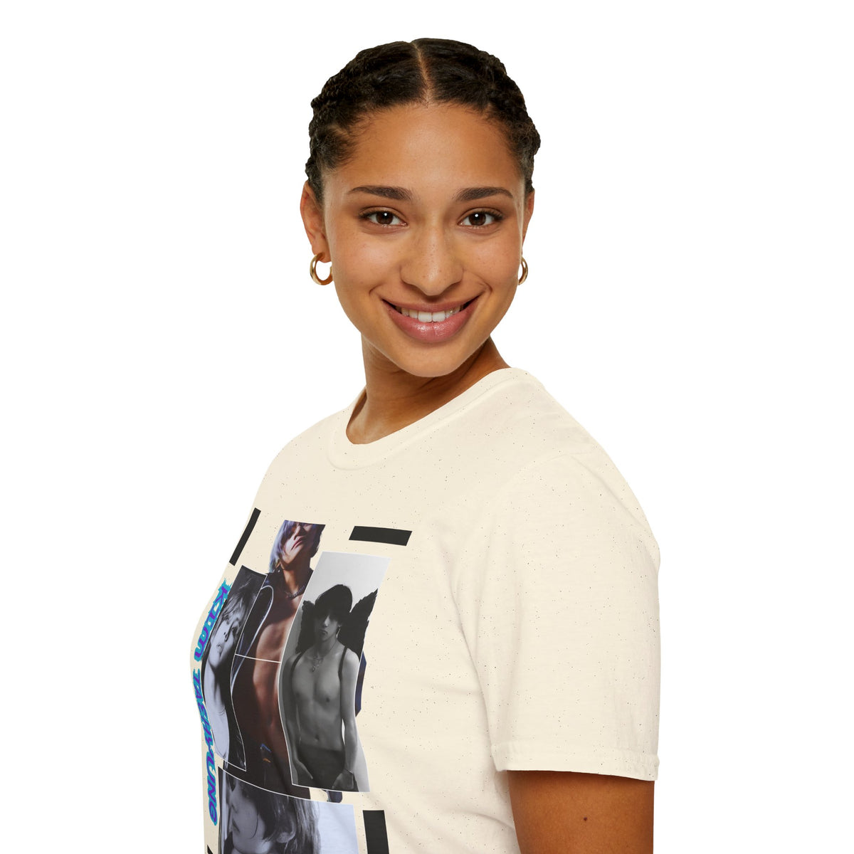 V Photo Collage Tee — Retro K-Pop Inspired Graphic T-Shirt