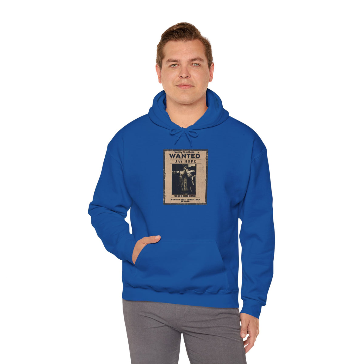 Wanted Poster Hoodie - Vintage 'WANTED: Jay Hope' Graphic Sweatshirt