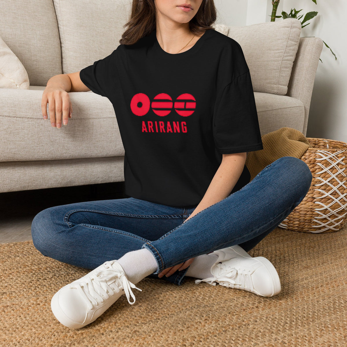Arirang BTS T-Shirt — Retro Red Logo Tee