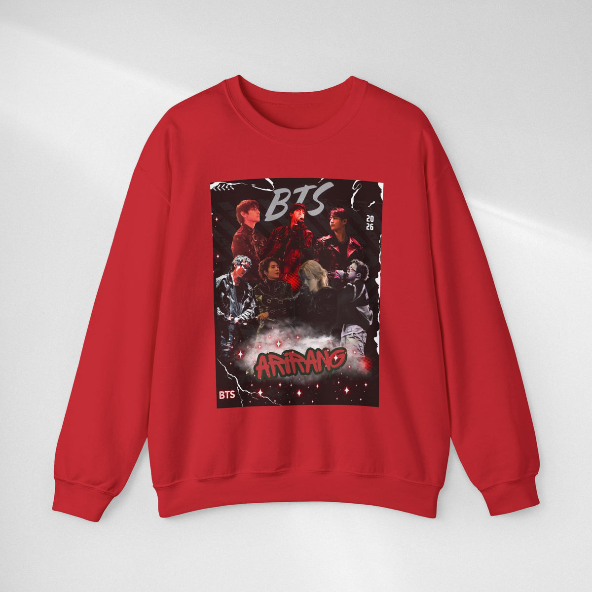 K-Pop Graphic Crewneck Sweatshirt — BTS Aesthetic Fan Design