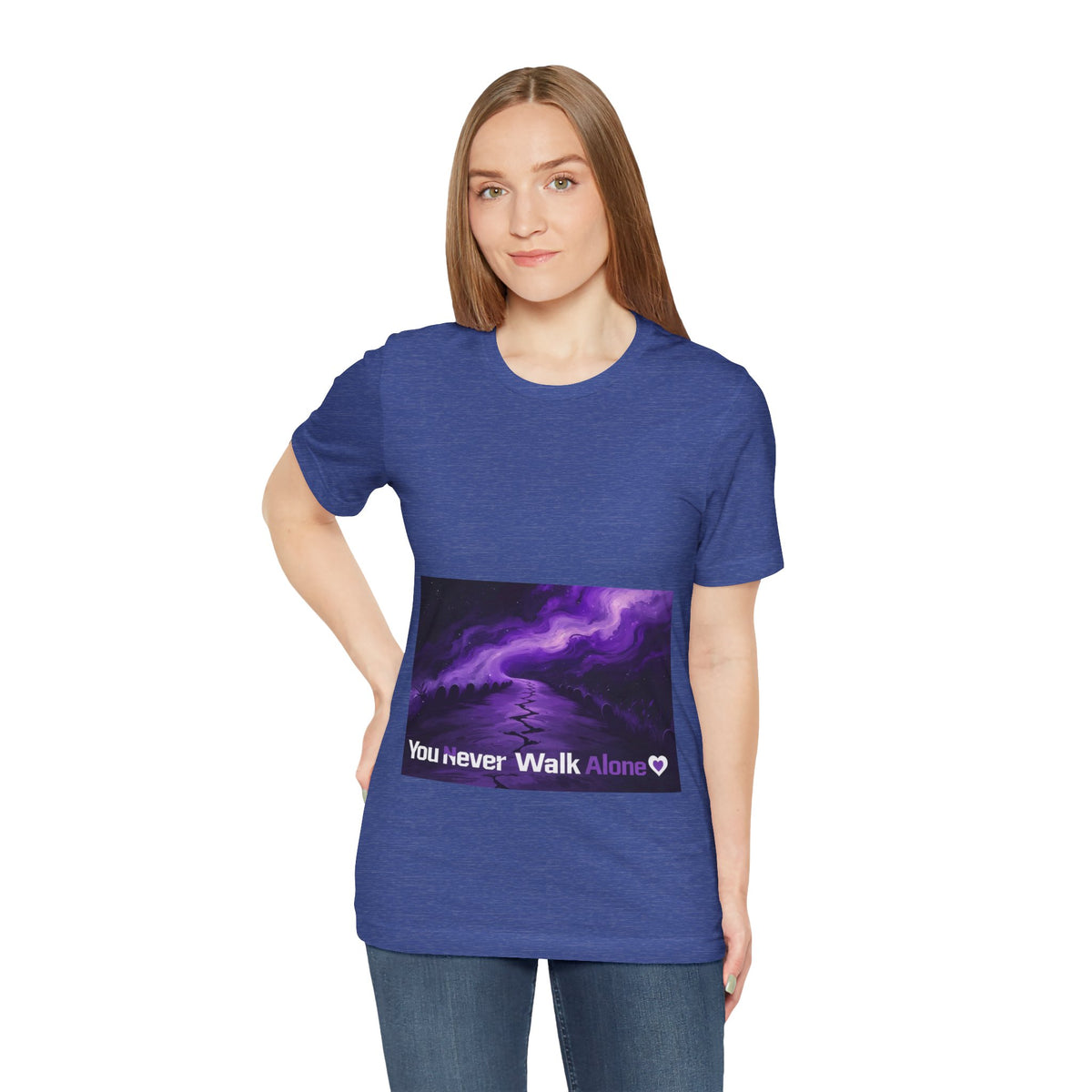You Never Walk Alone Tee — Purple Nebula Graphic T-Shirt