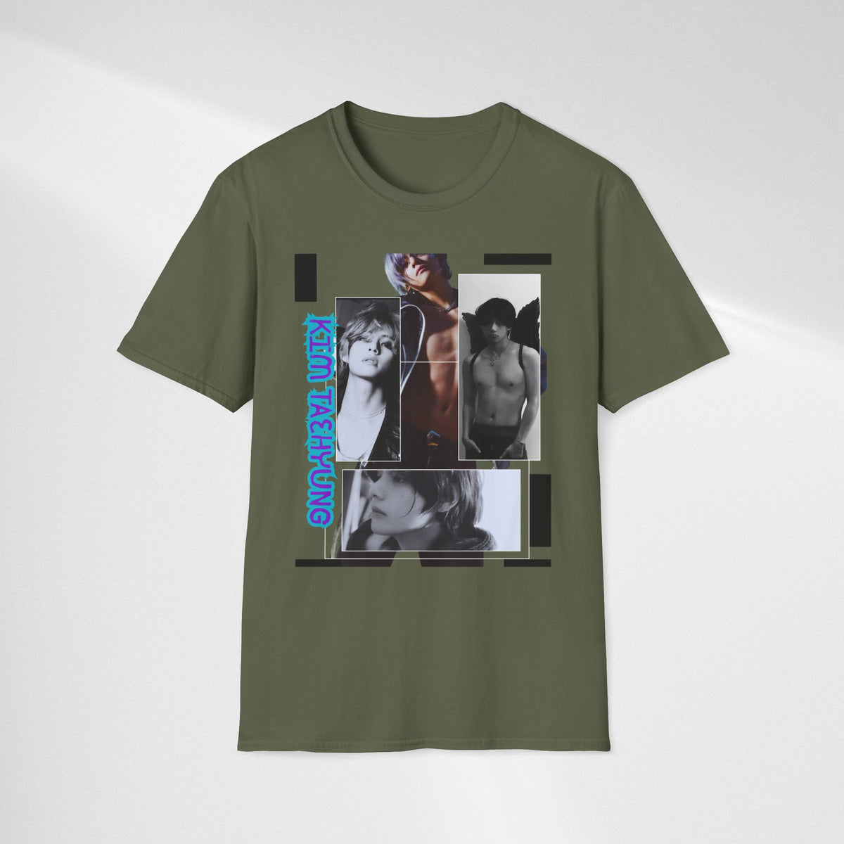 V Photo Collage Tee — Retro K-Pop Inspired Graphic T-Shirt