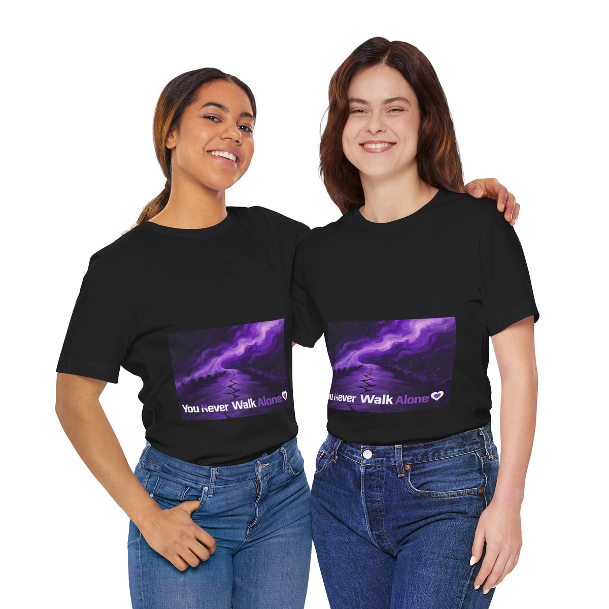 You Never Walk Alone Tee — Purple Nebula Graphic T-Shirt