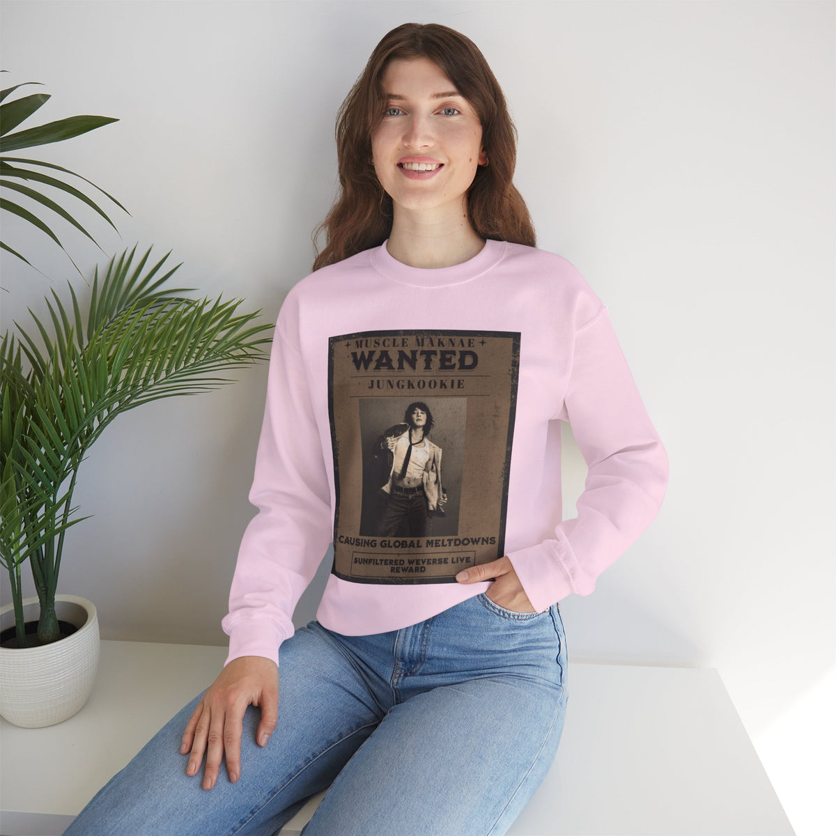 Wanted “Jungkook” Poster Crewneck Sweatshirt