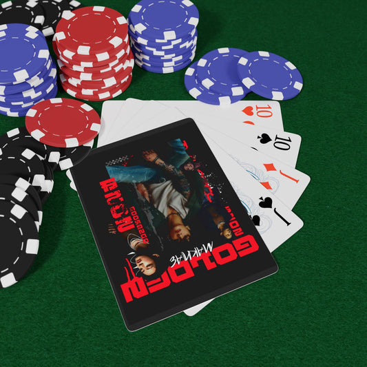 Golden Maknae Poker Playing Cards — Jungkook Inspired Card Deck