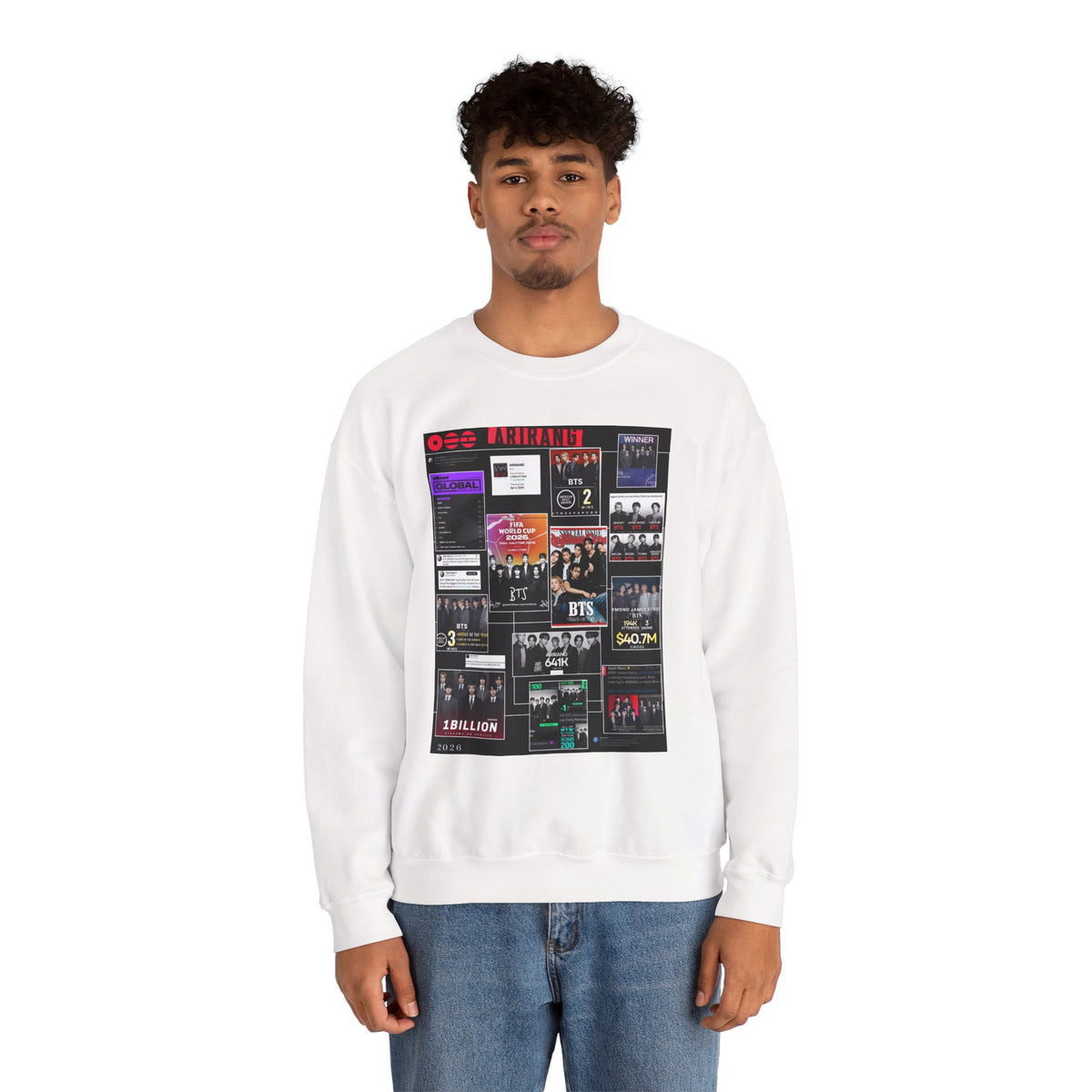 Collage Graphic Sweatshirt — BTS Moments Photo Montage Crewneck