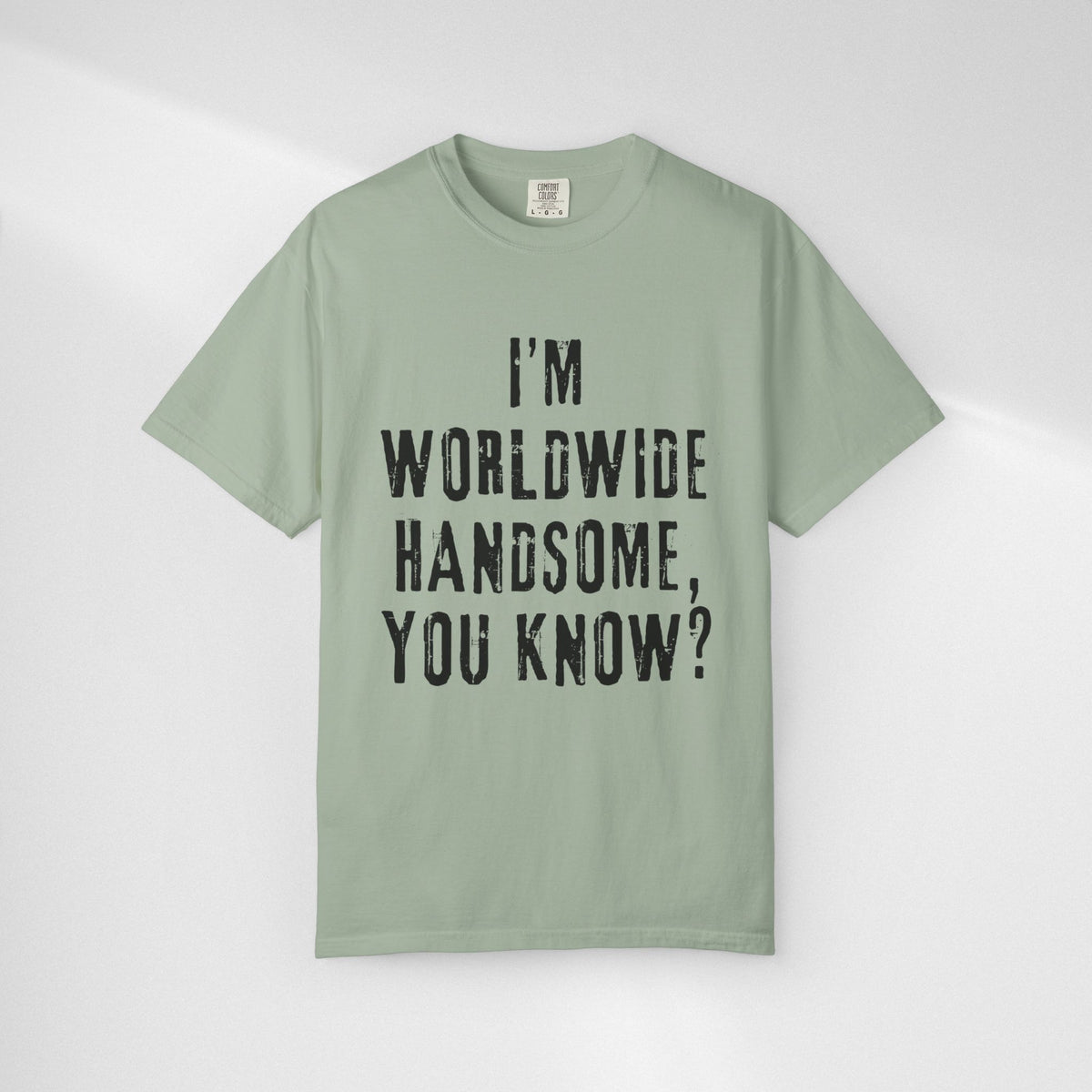 Worldwide Handsome T-Shirt — "I'm Worldwide Handsome, You Know?" Funny Graphic Tee