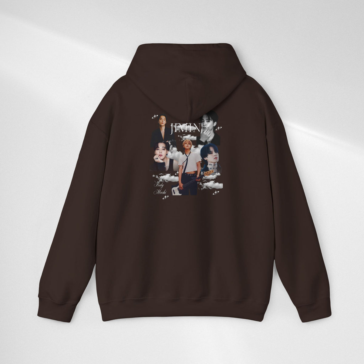 Jimin Band Photo Collage Hoodie — Vintage Rock Portrait Pullover