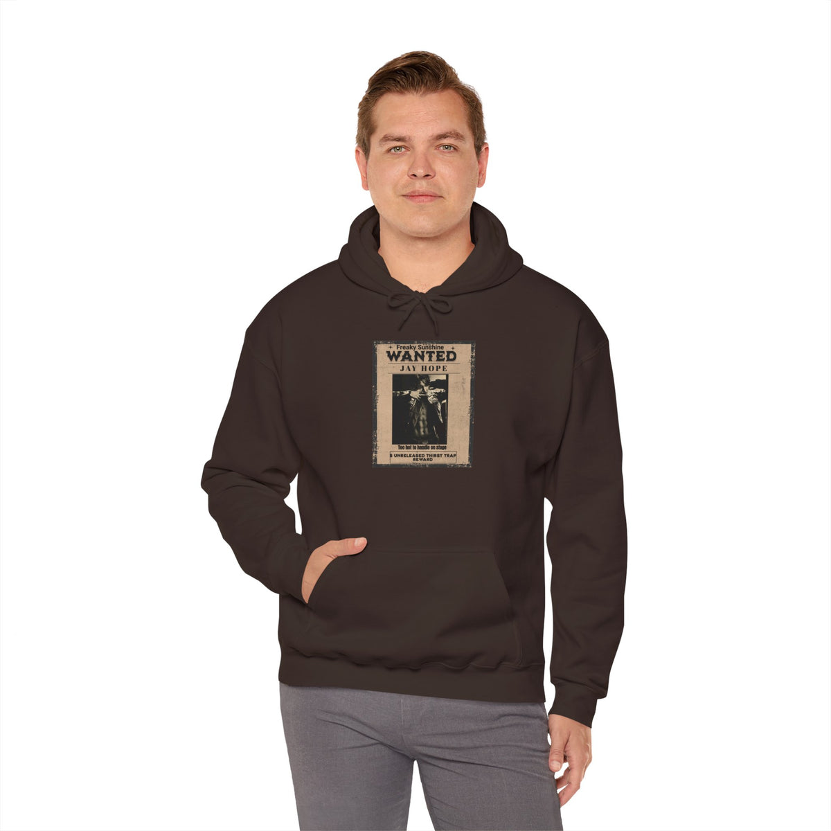 Wanted Poster Hoodie - Vintage 'WANTED: Jay Hope' Graphic Sweatshirt
