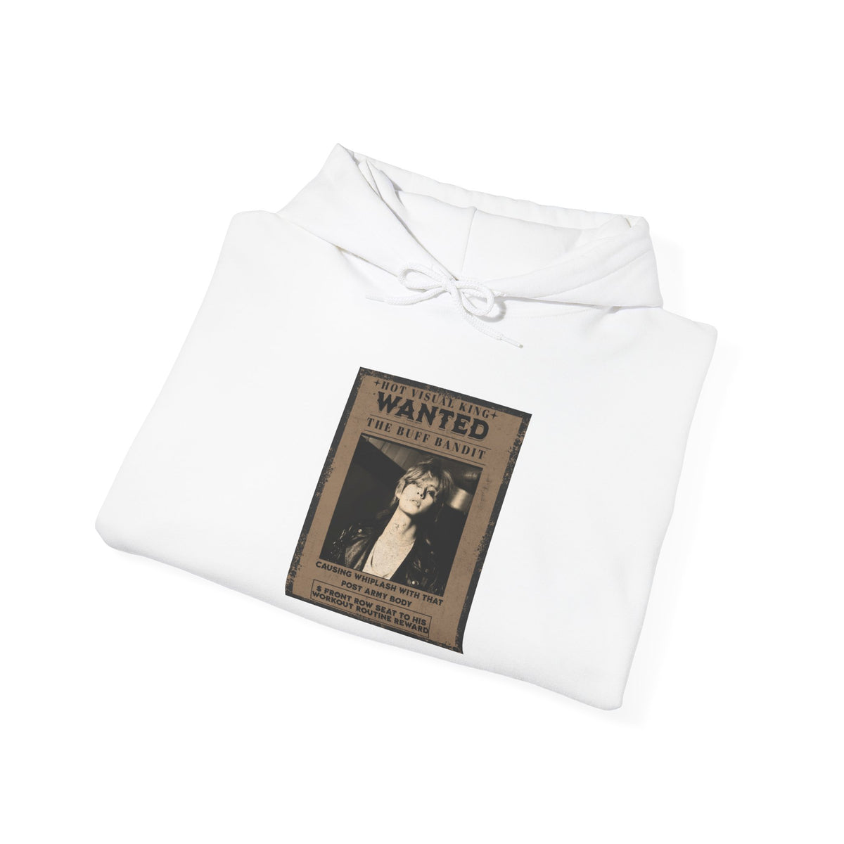 Vintage 'WANTED' Poster Hoodie — Retro V Design