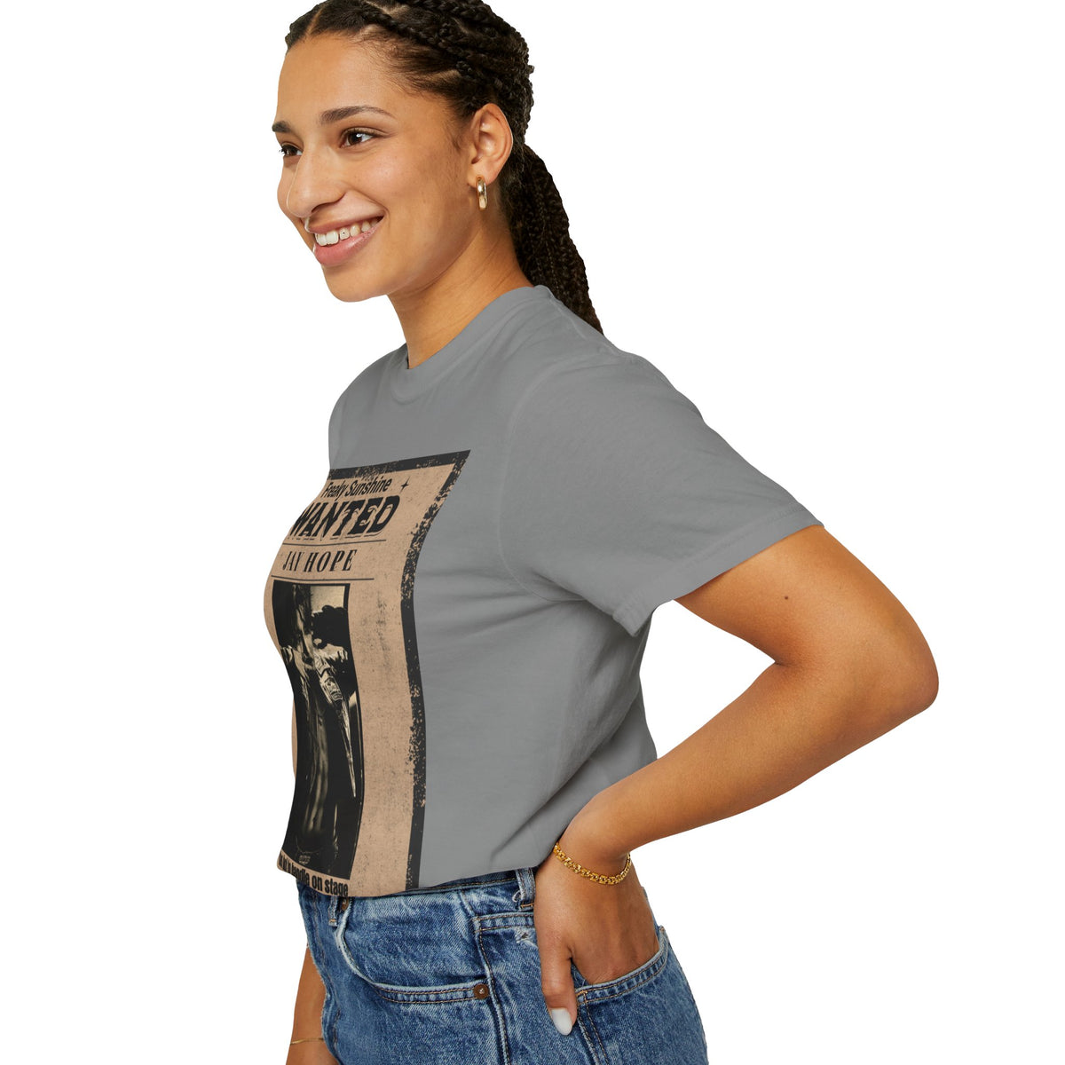 Wanted Poster Graphic T-Shirt — "Freaky Sunshine: Jay Hope" Vintage Style