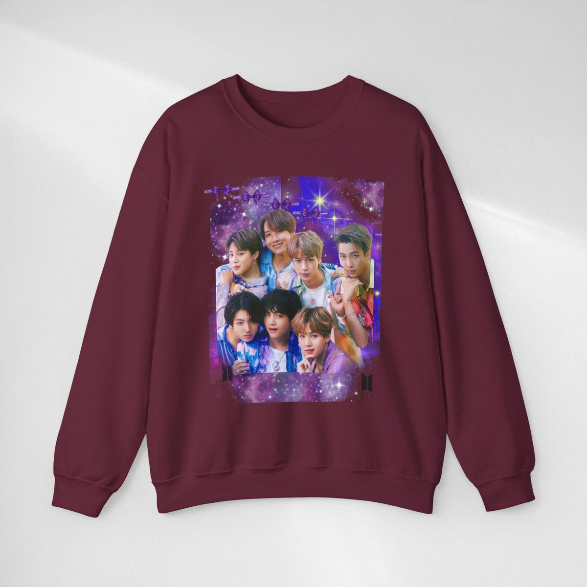 BTS Group Photo Crewneck Sweatshirt — Purple Star Aesthetic