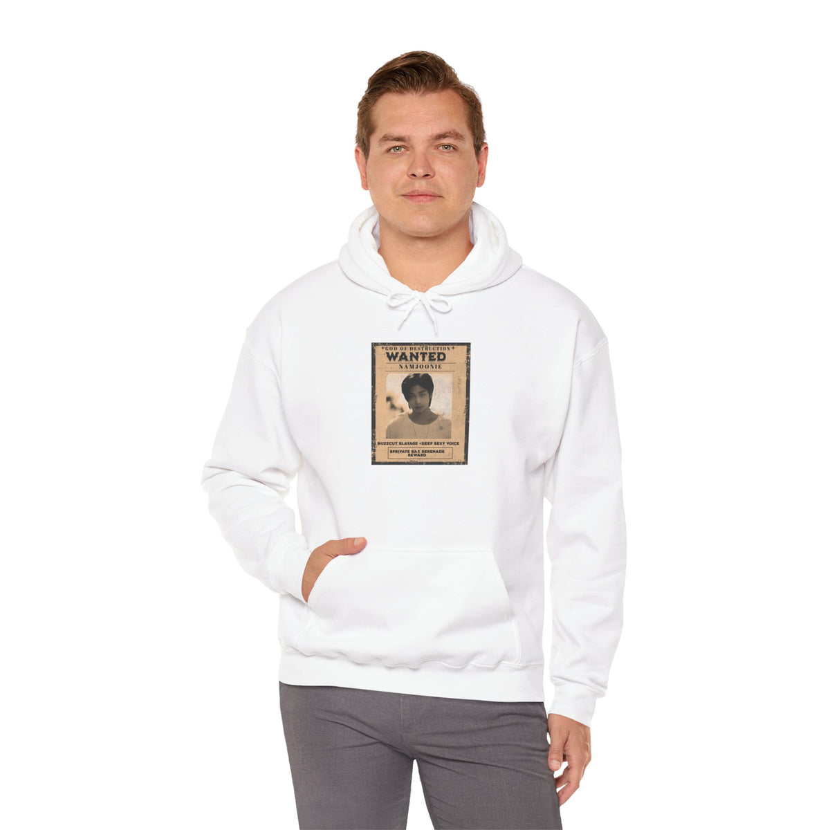 Wanted Namjoon Poster Hoodie — Vintage Photograph Graphic Sweatshirt