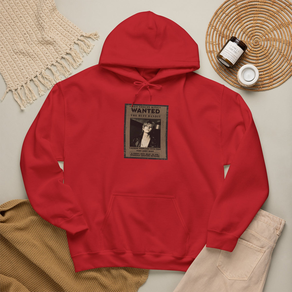 Vintage 'WANTED' Poster Hoodie — Retro V Design
