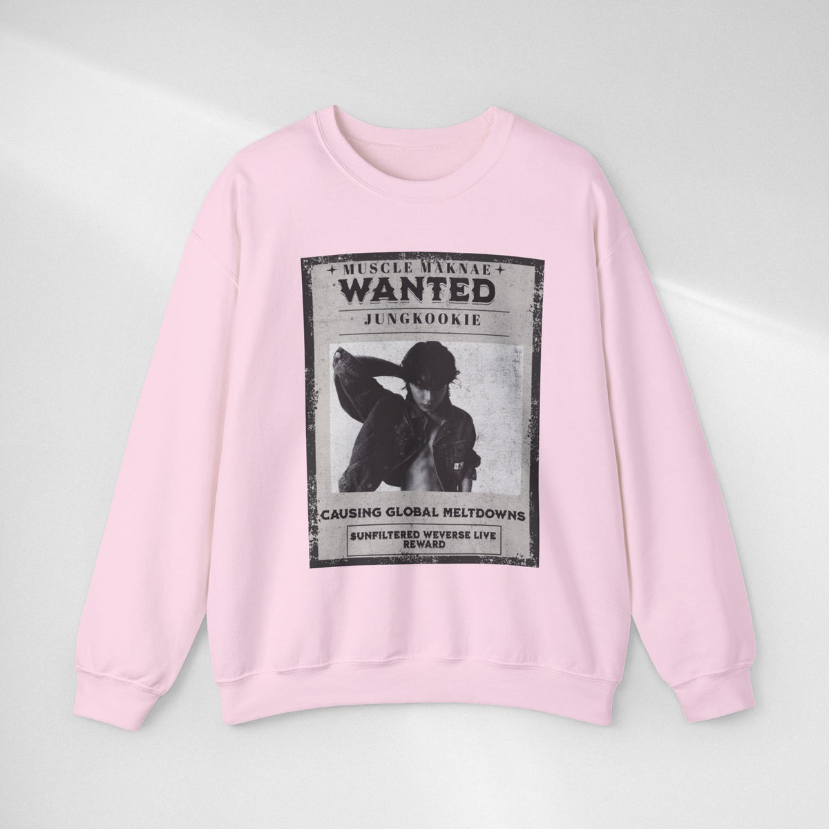 Wanted Poster Crewneck Sweatshirt — Vintage 'Wanted' Graphic Pullover
