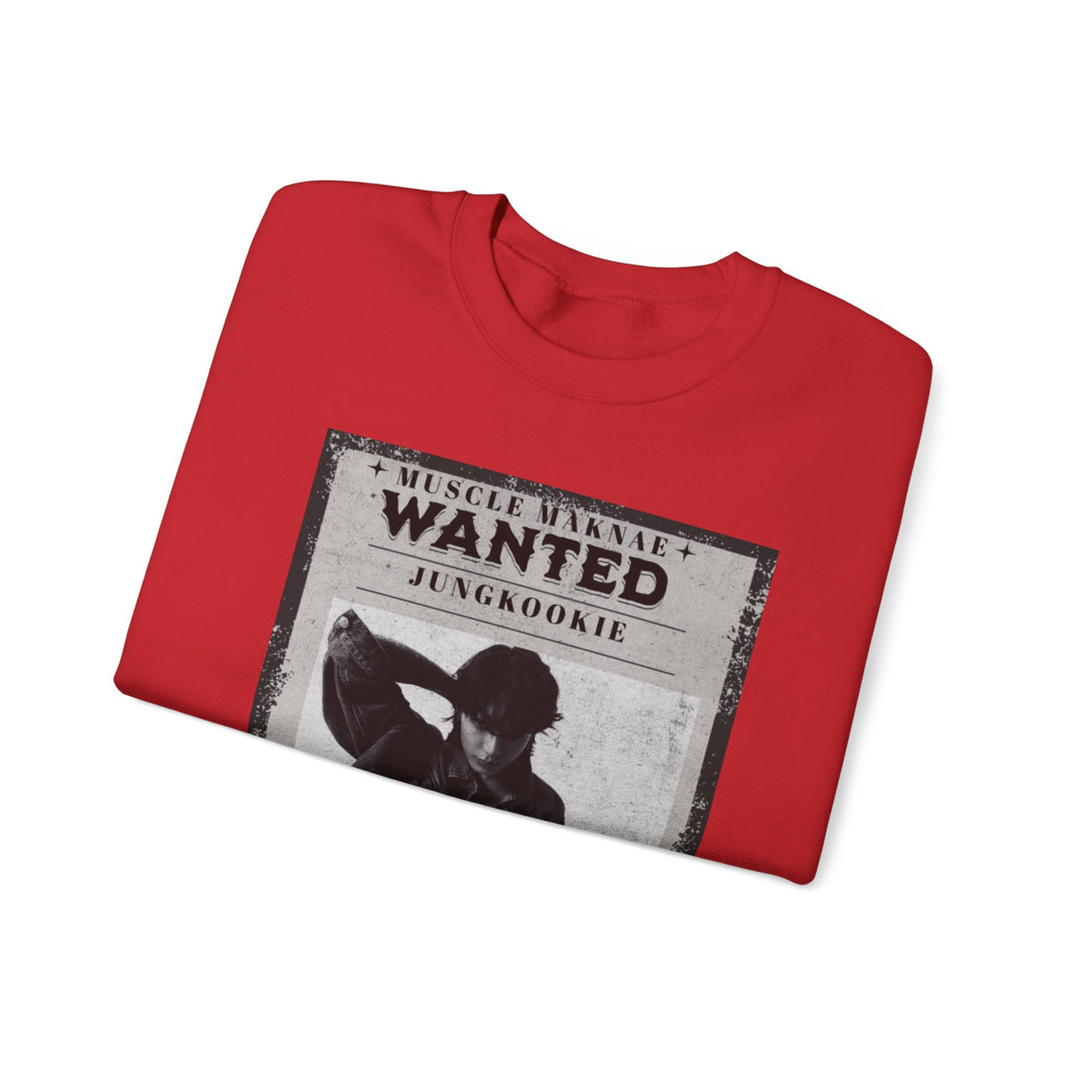 Wanted Poster Crewneck Sweatshirt — Vintage 'Wanted' Graphic Pullover