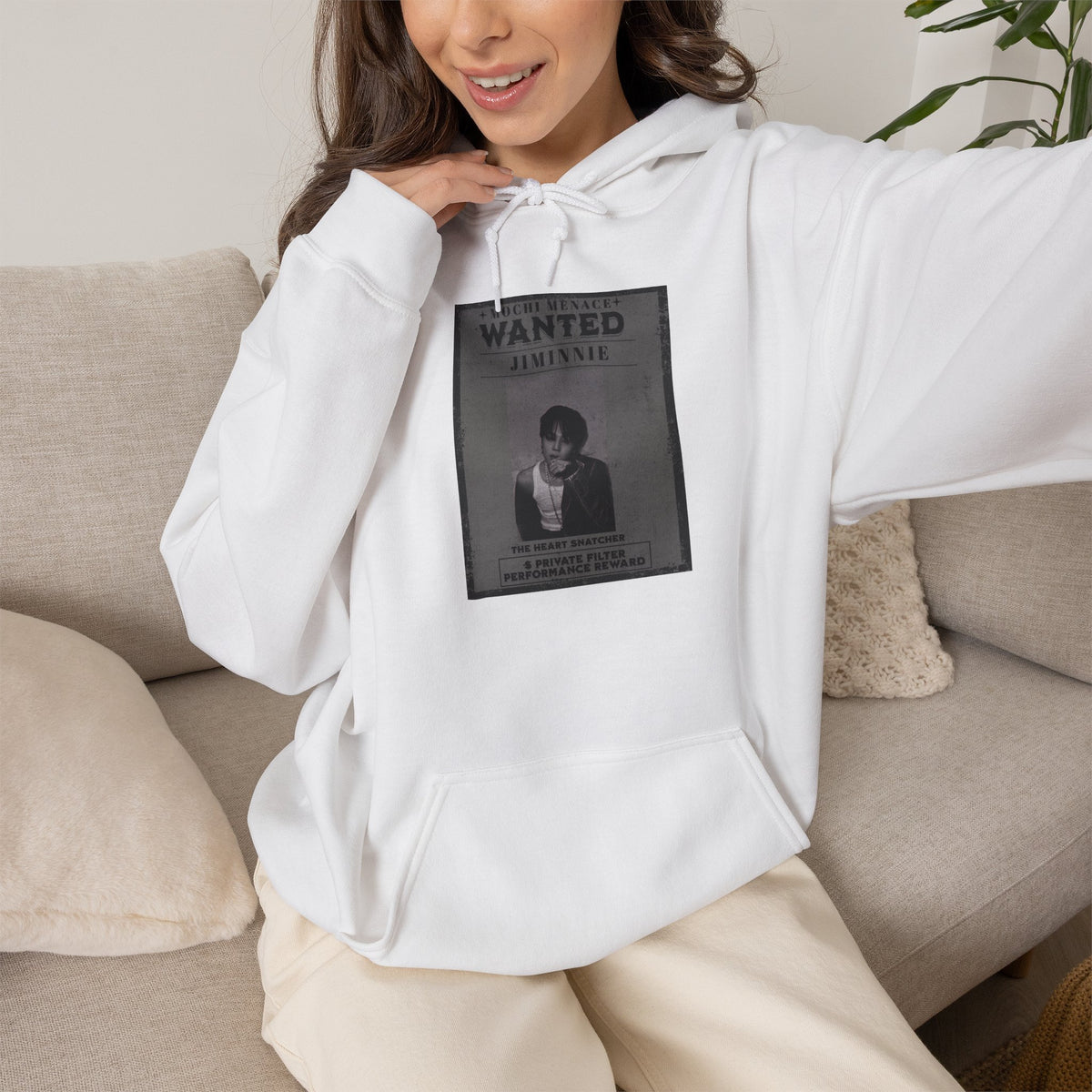 Jimmie Hoodie — "WANTED: Amnesie" Vintage Poster Graphic Hoodie