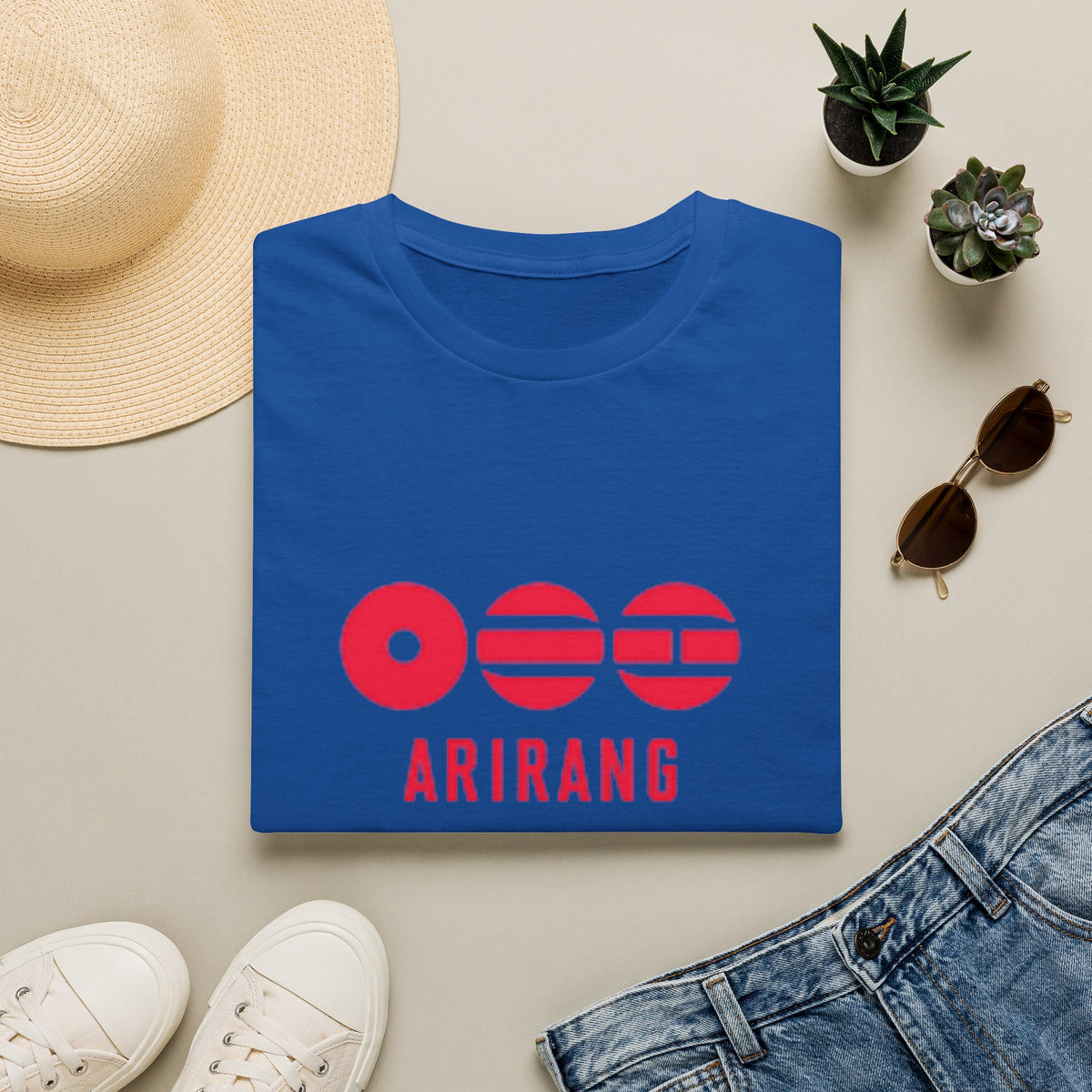 Arirang BTS T-Shirt — Retro Red Logo Tee