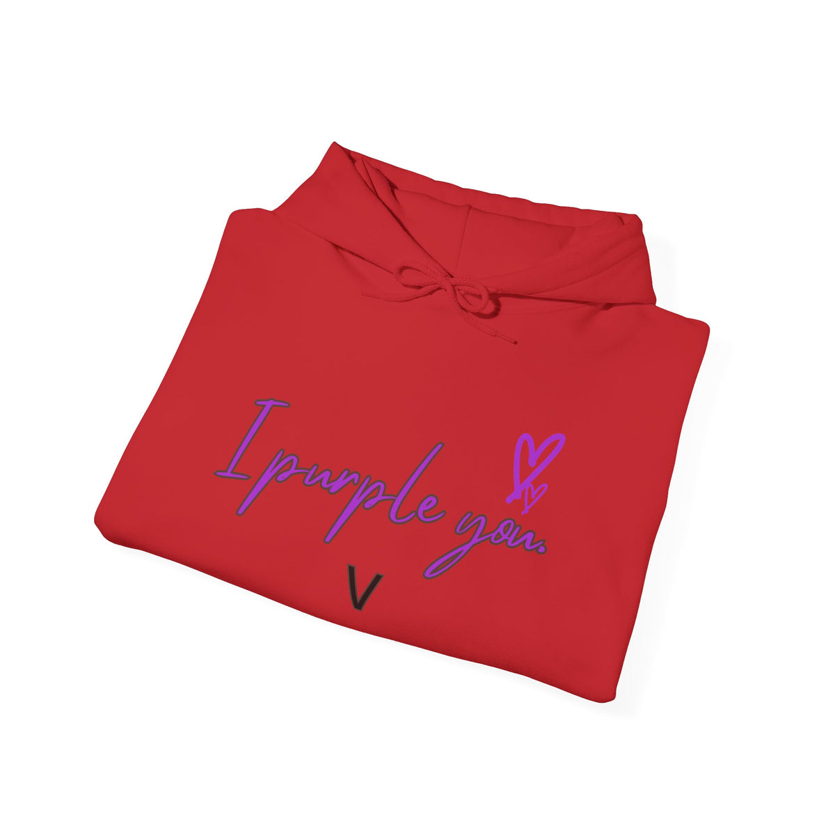 I Purple You Hoodie — K-Pop BTS Inspired Heart Script Sweatshirt