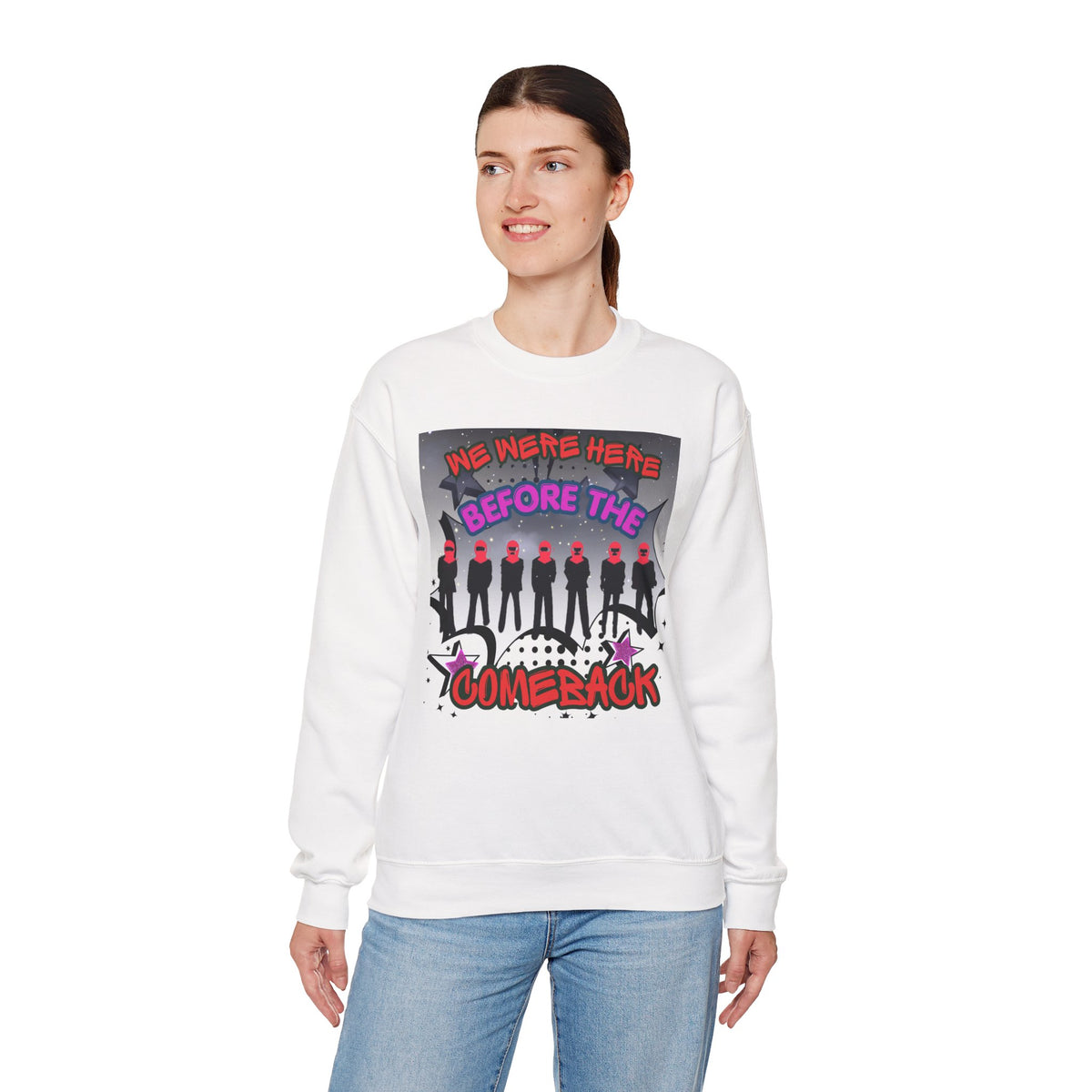Crewneck Sweatshirt — BTS  the Comeback” Retro Pop Graphic