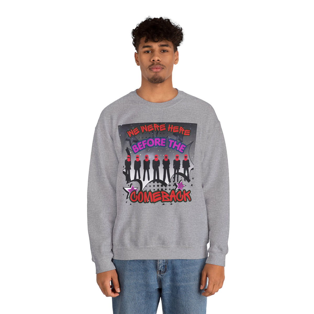 Crewneck Sweatshirt — BTS  the Comeback” Retro Pop Graphic
