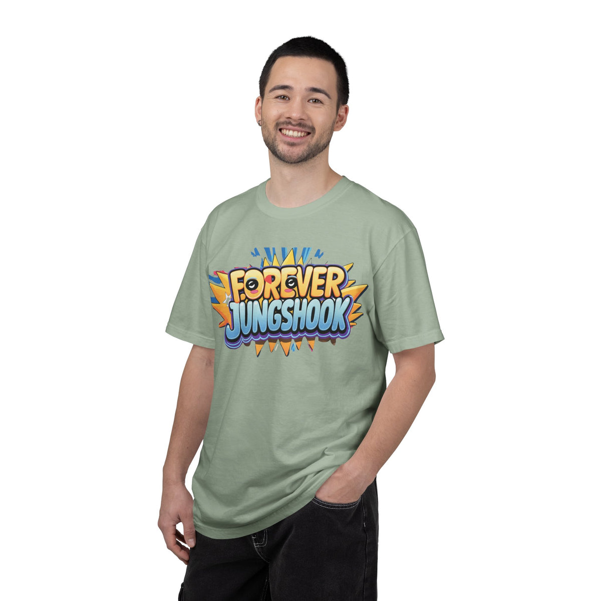 Forever Jungshook T-Shirt — Colorful Fan Graphic Tee