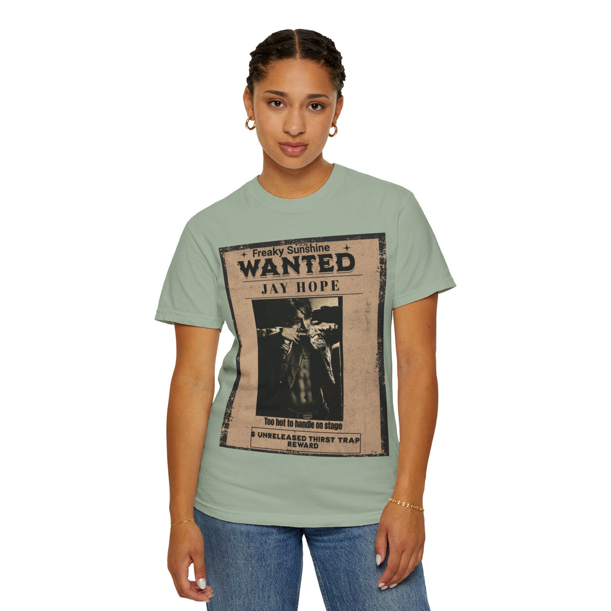 Wanted Poster Graphic T-Shirt — "Freaky Sunshine: Jay Hope" Vintage Style