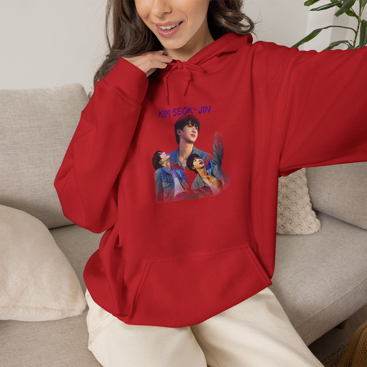 Kim Seok-jin (Jin) Photo Collage Hoodie — K-Pop Idol Fan Sweatshirt