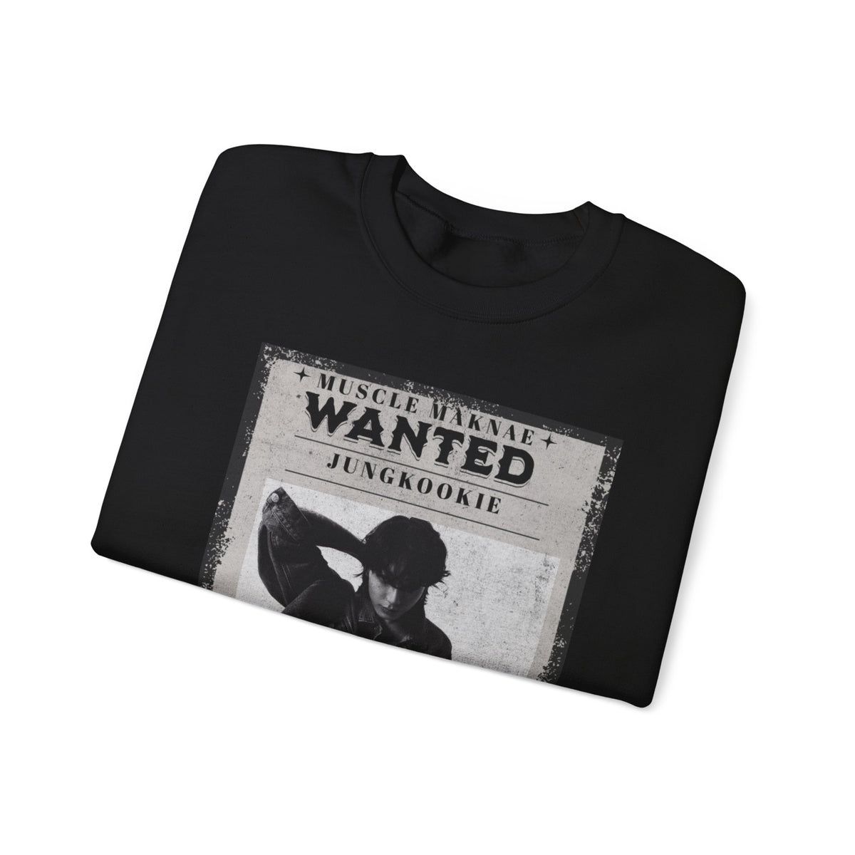 Wanted Poster Crewneck Sweatshirt — Vintage 'Wanted' Graphic Pullover