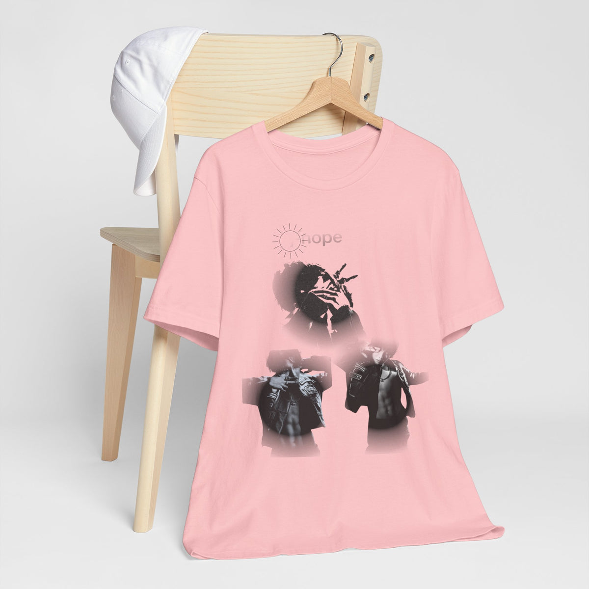 J HOPE T-Shirt — Grunge Black & White Band Photo Tee (Hope)
