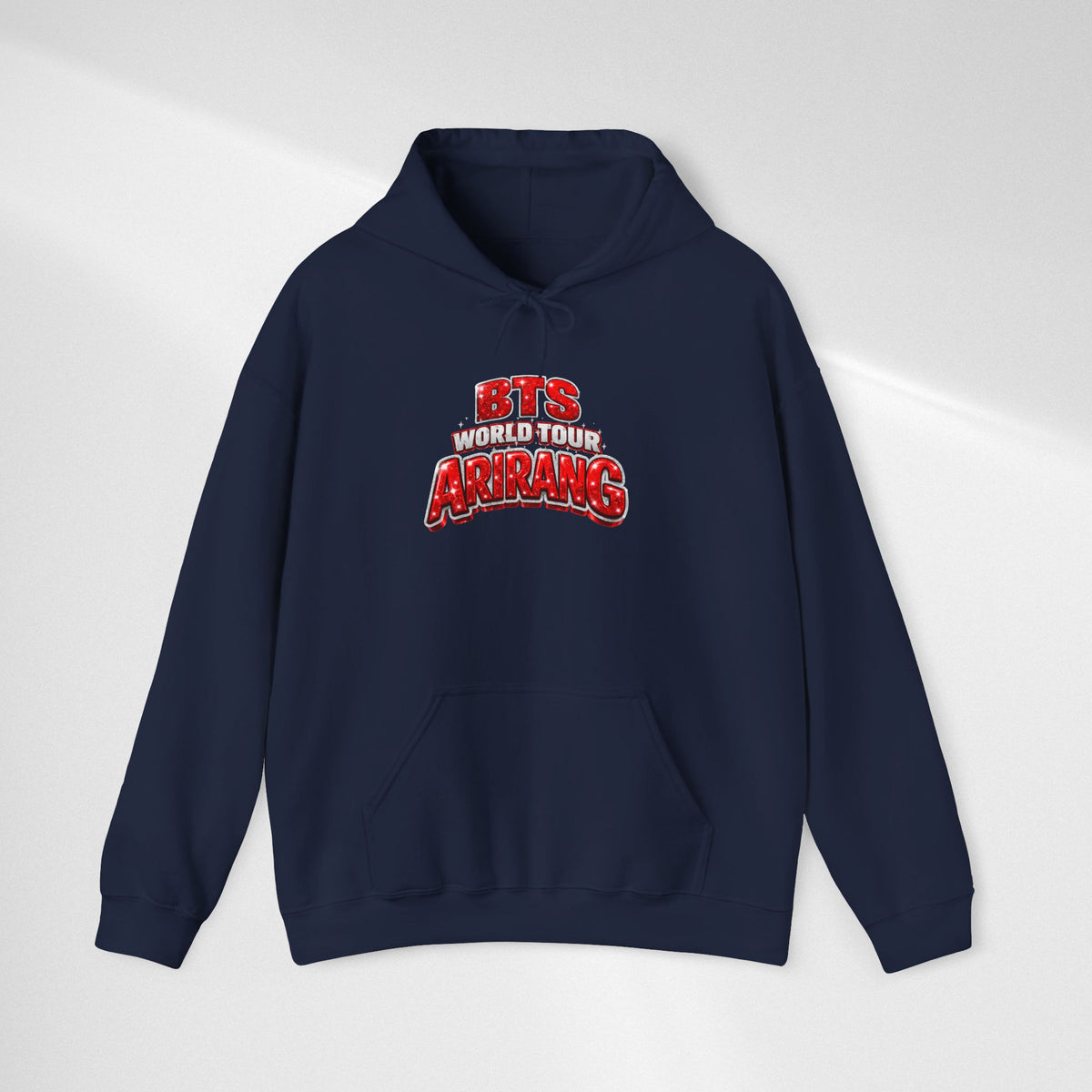 BTS Hoodie — "World Tour ARMY" Retro Red Graphic Pullover