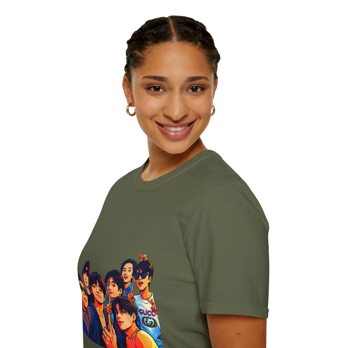 BTS K-Pop Group Photo T-Shirt — Colorful Band Portrait Tee