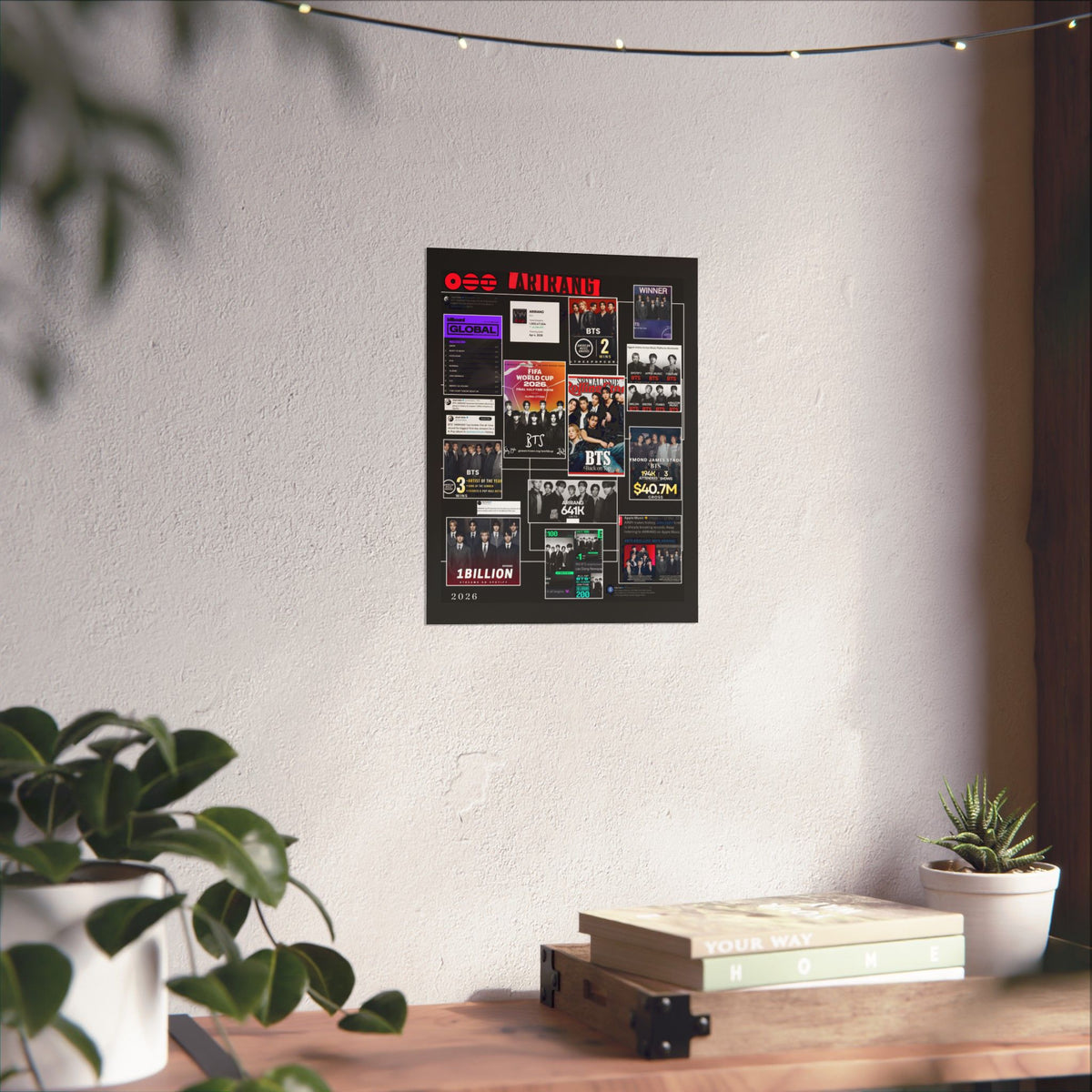 BTS Collage Matte Poster — Vertical BTS Achievement Poster (2026 Highlights)