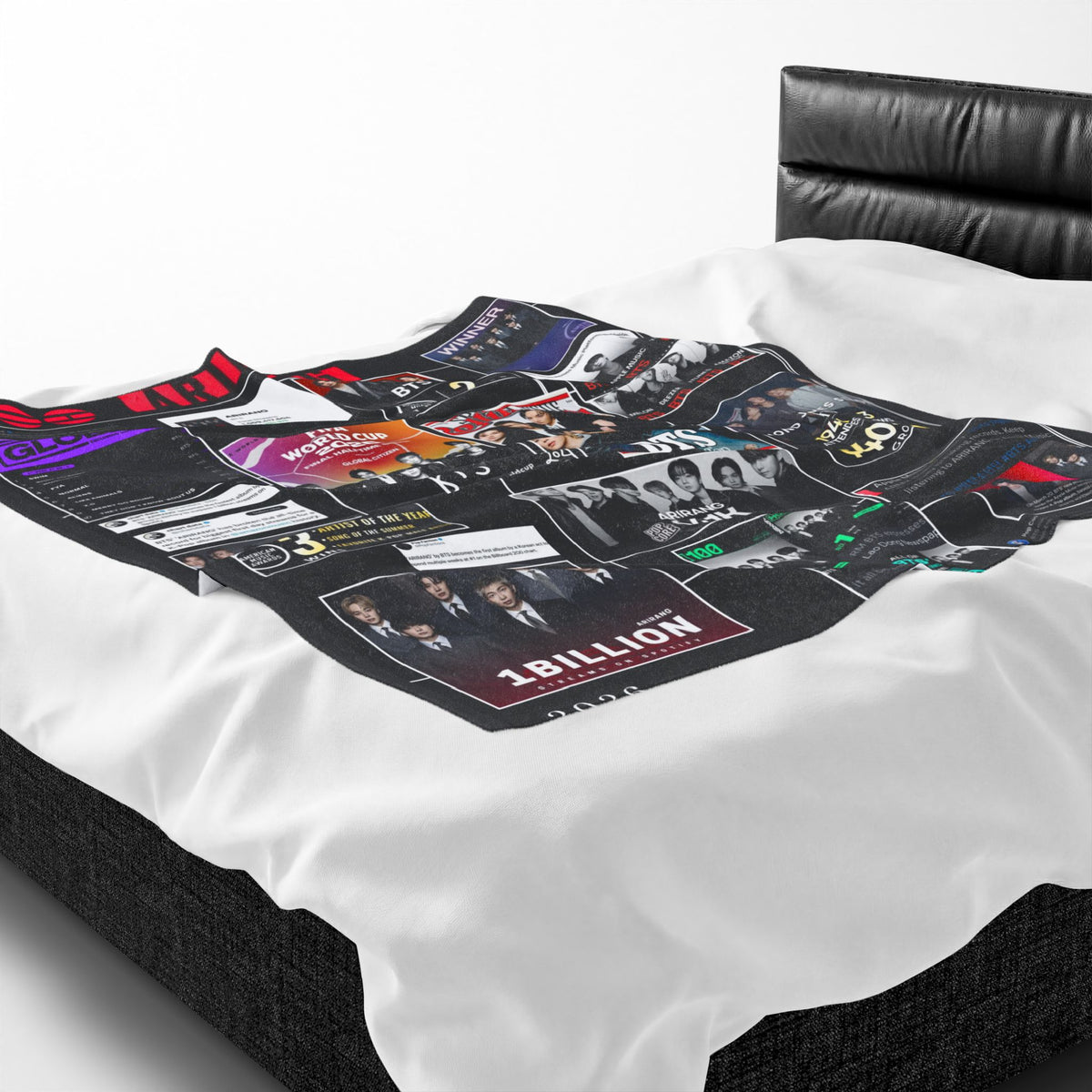 Plush Blanket — BTS Collage Velveteen Throw