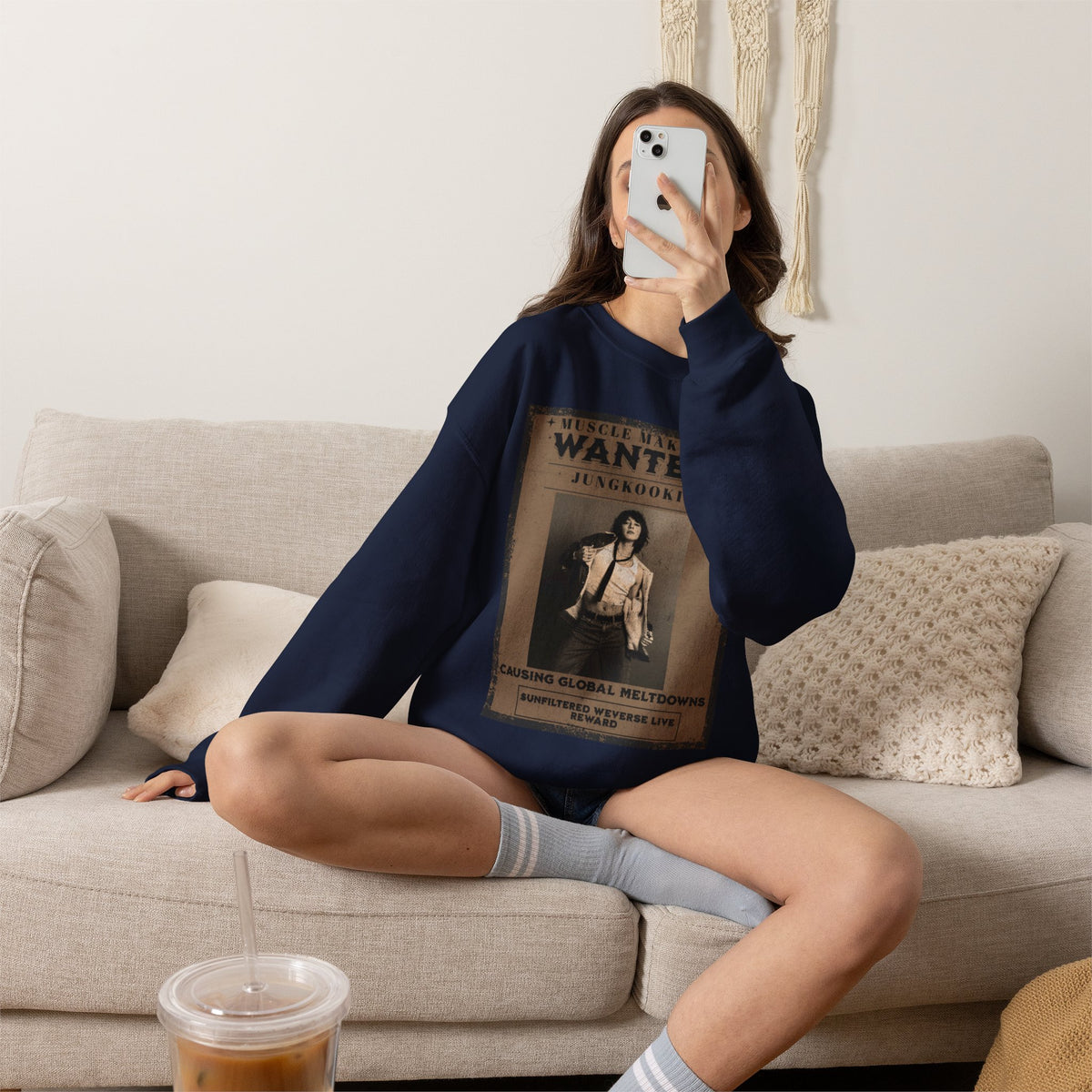 Wanted “Jungkook” Poster Crewneck Sweatshirt