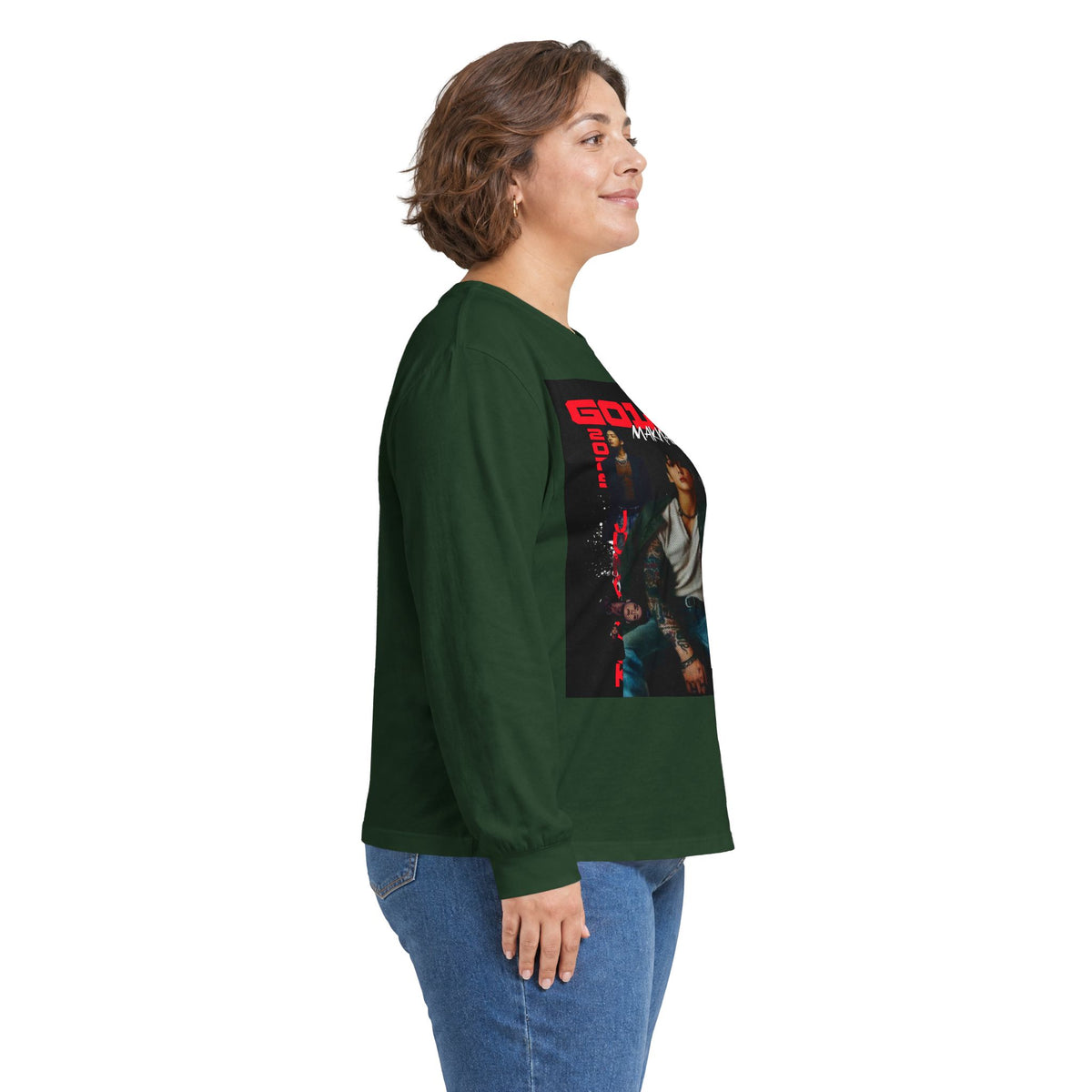 JK Golden Era Long Sleeve Tee — Retro Duo Portrait Graphic