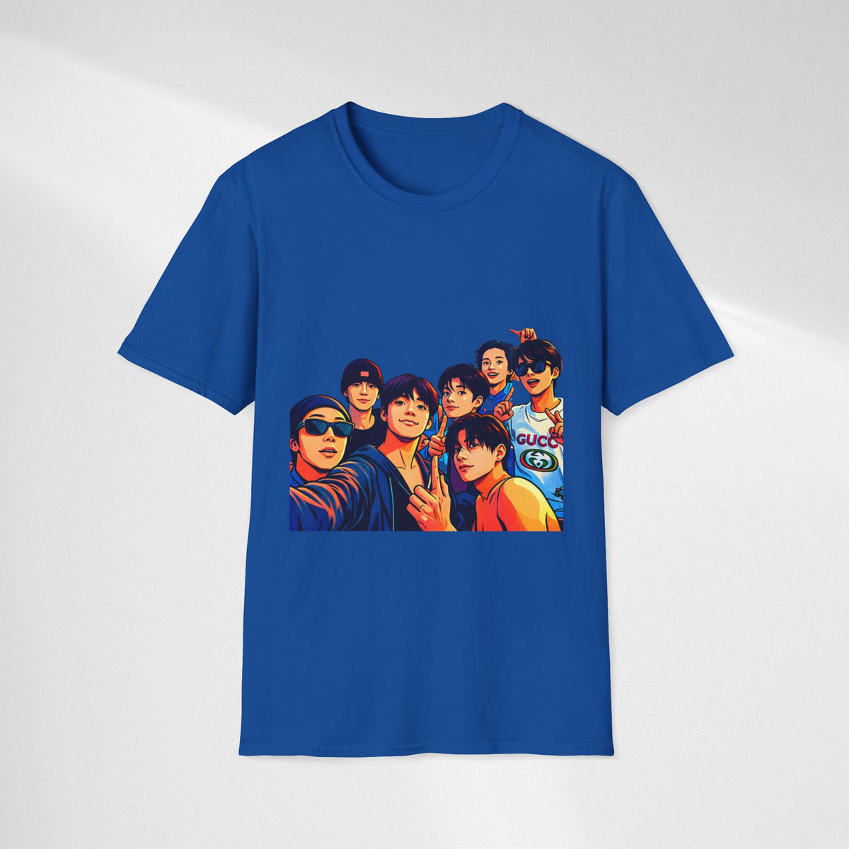 BTS K-Pop Group Photo T-Shirt — Colorful Band Portrait Tee