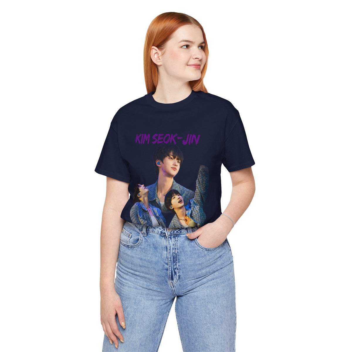 Jin (Kim Seok-jin) Fan Tee — K‑Pop BTS Portrait Graphic T‑Shirt