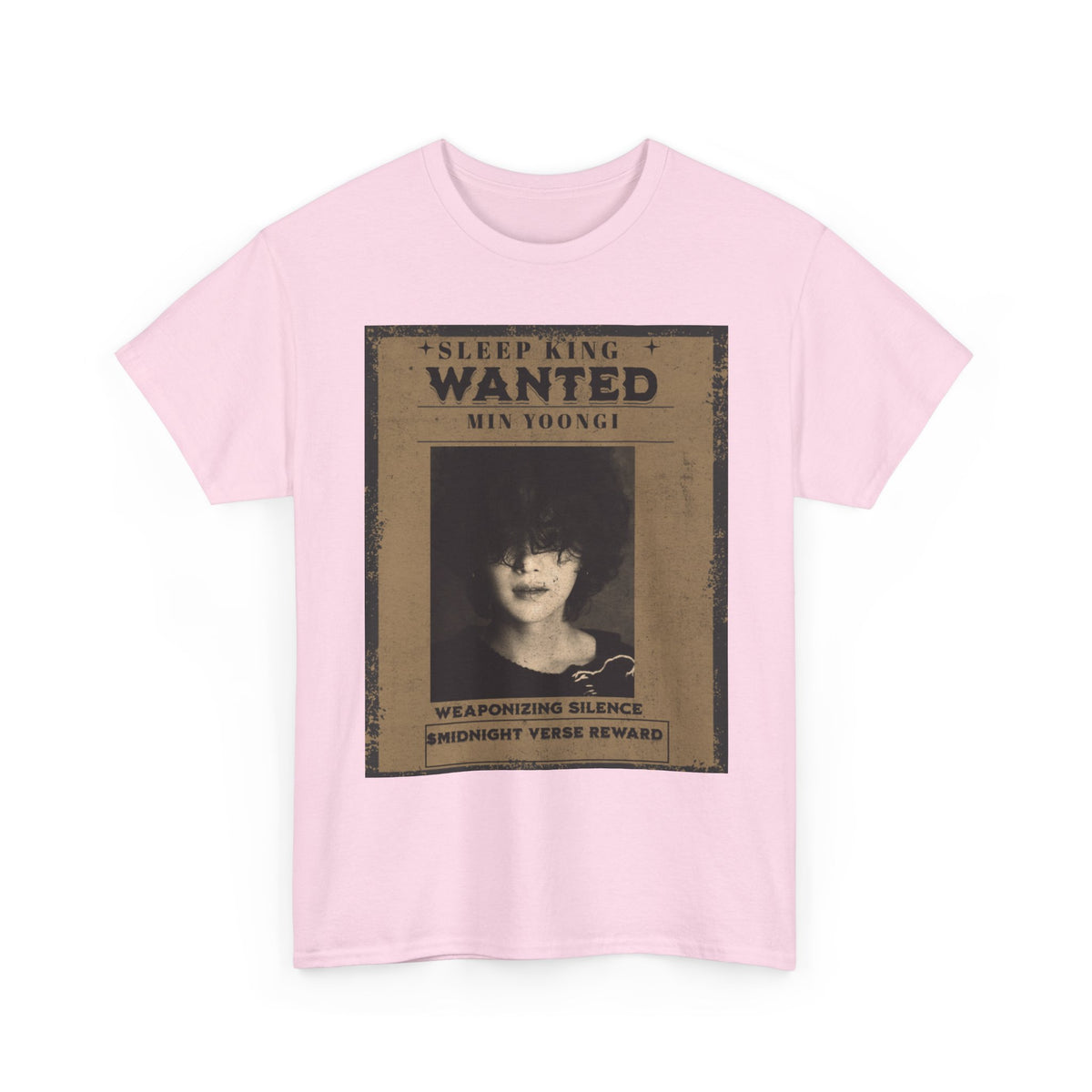 Suga Wanted Poster T-Shirt — "Sleep King Wanted" Vintage Horror Graphic Tee