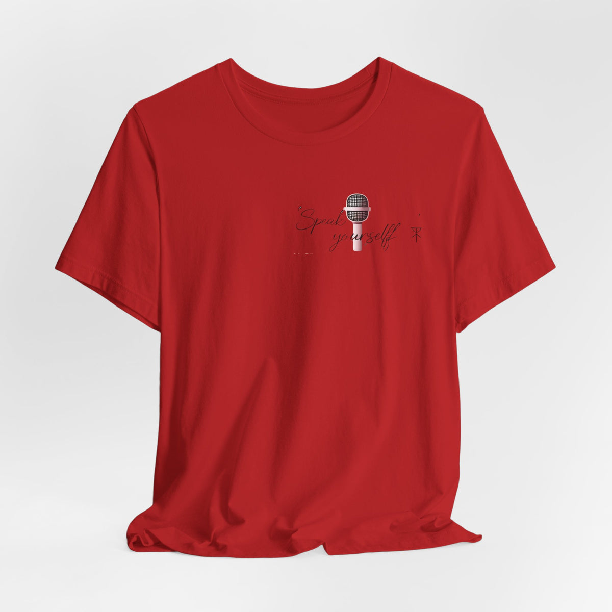 Microphone Graphic Tee — "Speak Your Truth" Short Sleeve T-Shirt