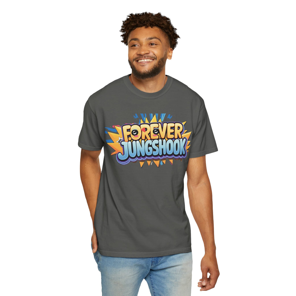 Forever Jungshook T-Shirt — Colorful Fan Graphic Tee