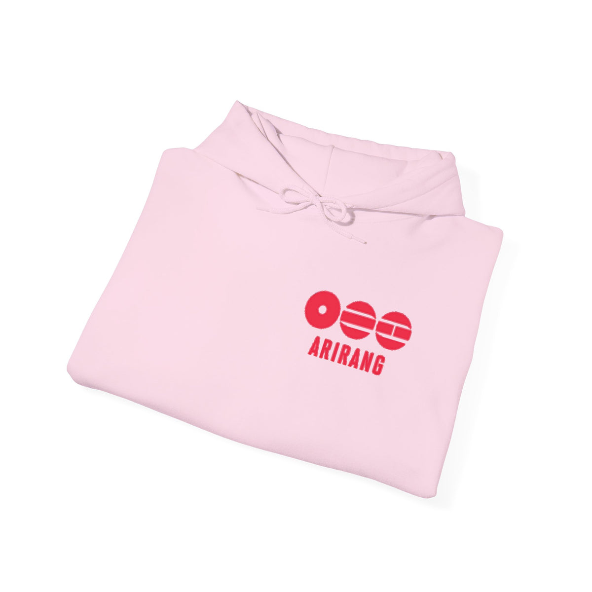 Arirang Logo Hoodie — Minimal BTS Inspired White Pullover