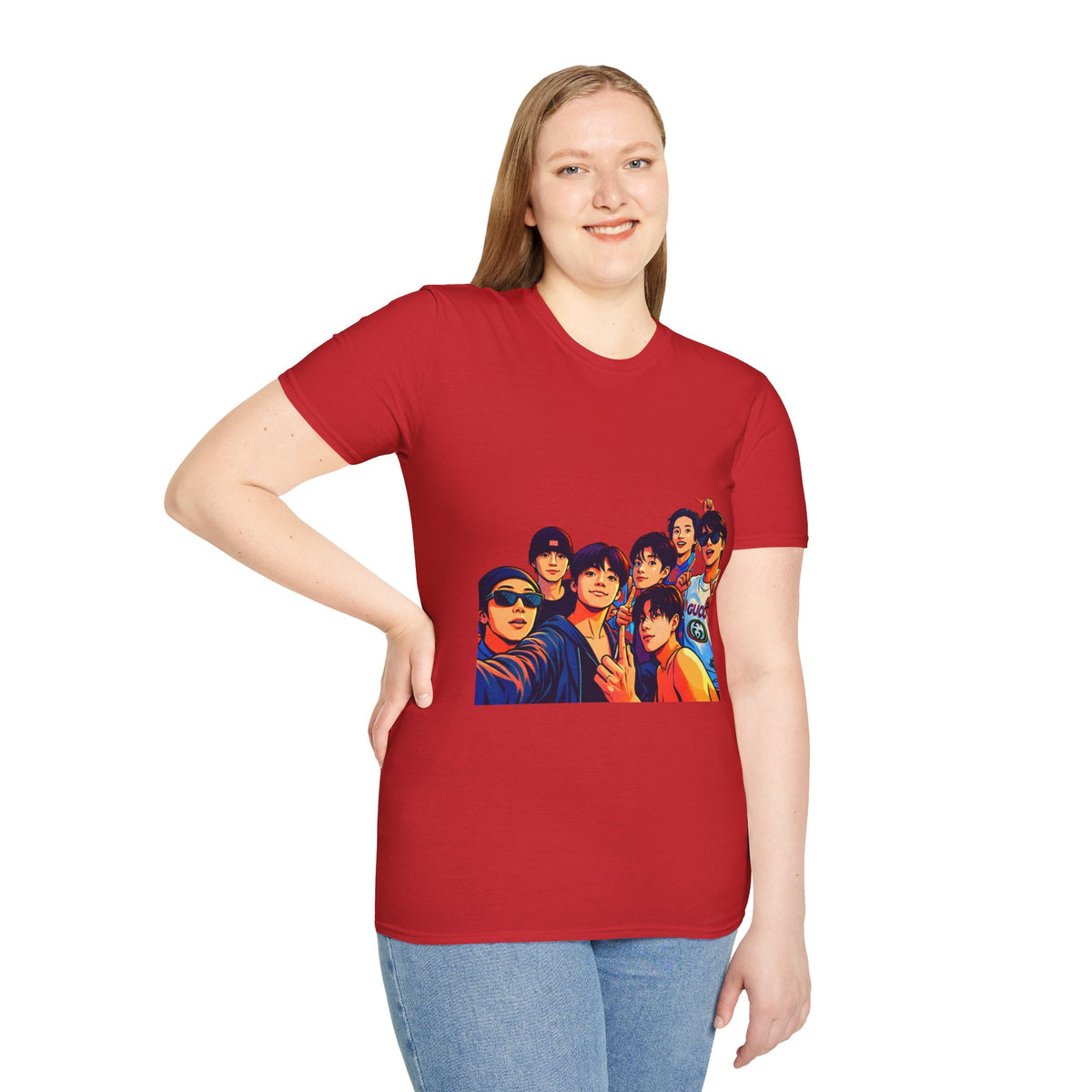 BTS K-Pop Group Photo T-Shirt — Colorful Band Portrait Tee