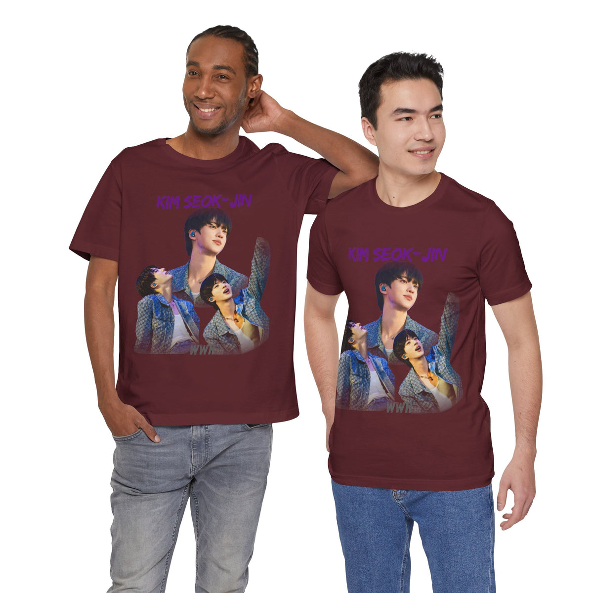 Jin (Kim Seok-jin) Fan Tee — K‑Pop BTS Portrait Graphic T‑Shirt