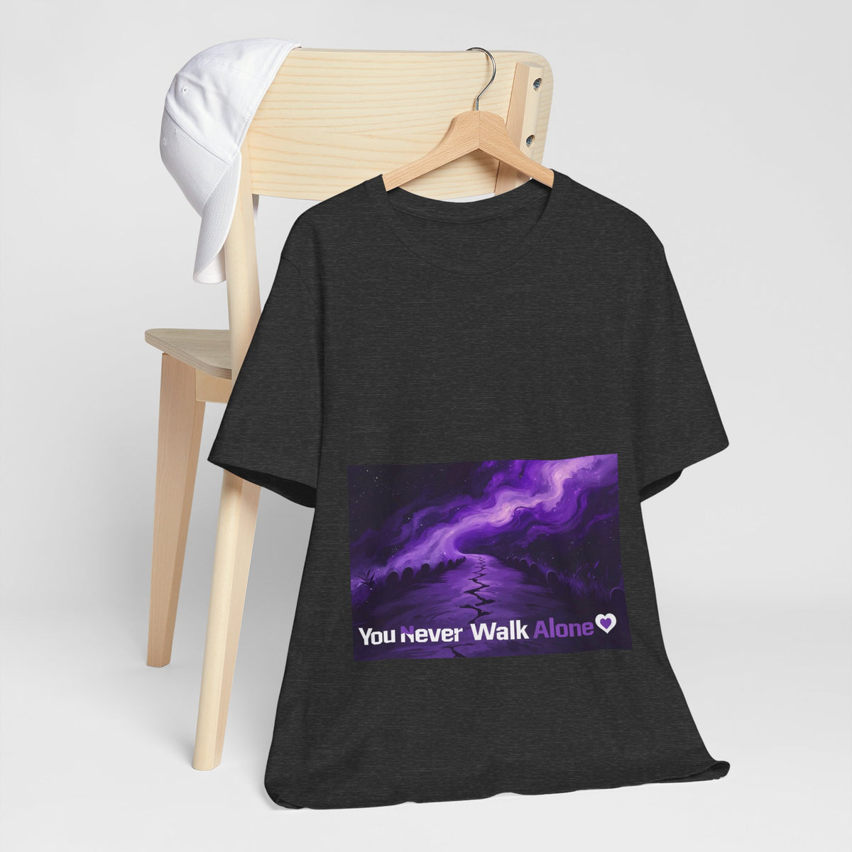 You Never Walk Alone Tee — Purple Nebula Graphic T-Shirt