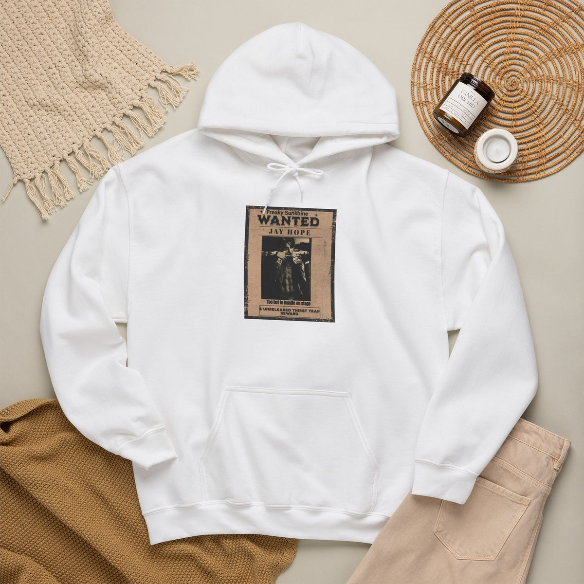 Wanted Poster Hoodie - Vintage 'WANTED: Jay Hope' Graphic Sweatshirt