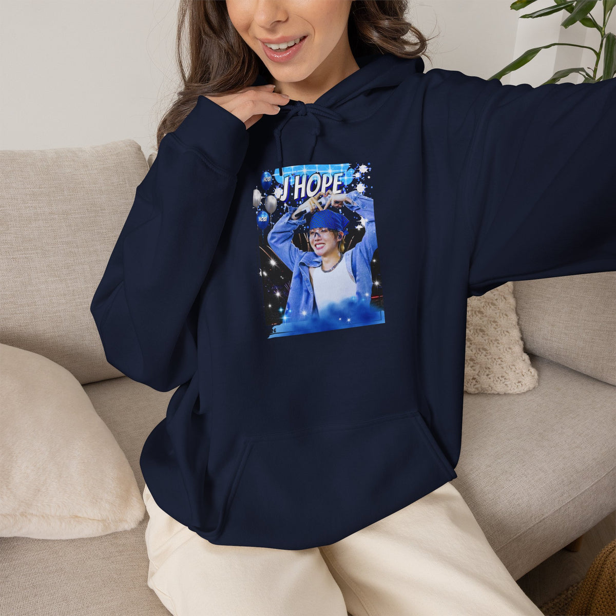 J-Hope 94 Blue Graphic Hoodie