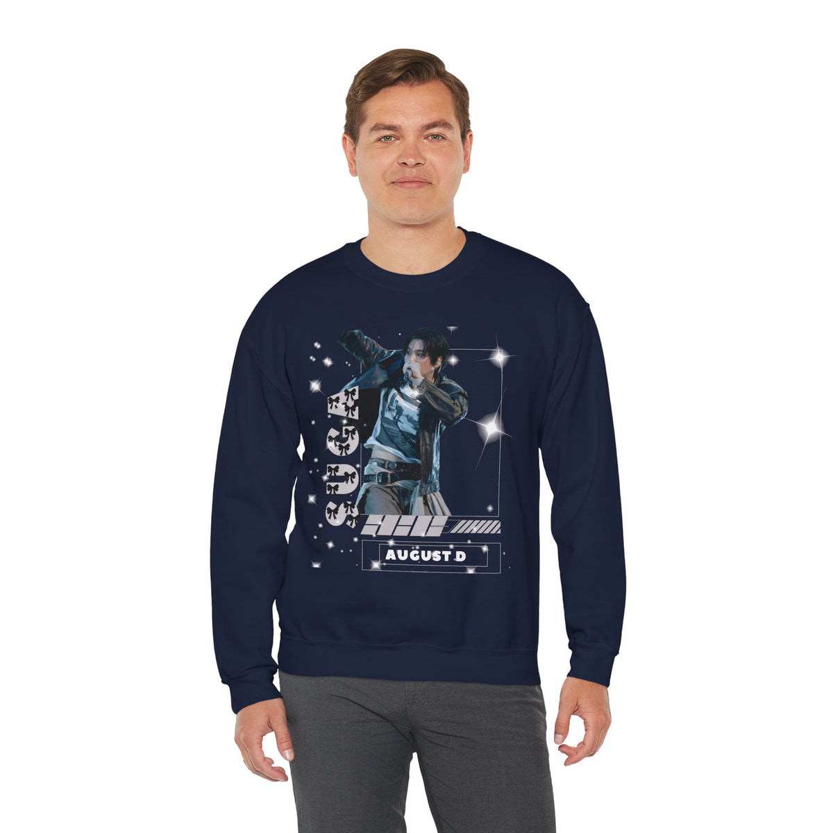 Graphic Crewneck Sweatshirt — "SUGA 93" Music Fan Design